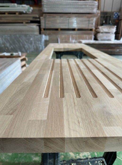 Solid Oak Wooden Kitchen Worktops | Natural Real Oak Work Surfaces | 22mm & 40mm