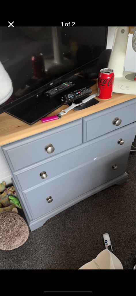 Grey chest of drawers 