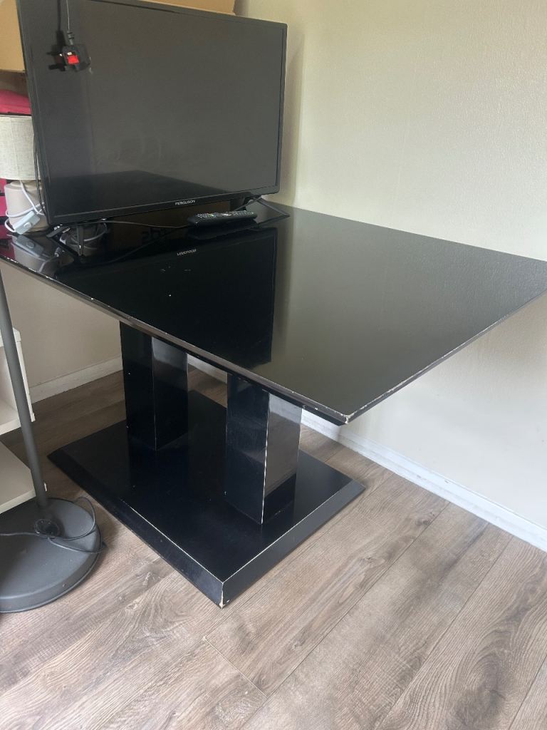 Black table and chairs