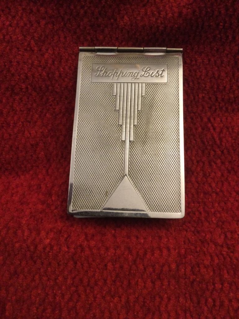 1930s Art Deco Shopping List Holder