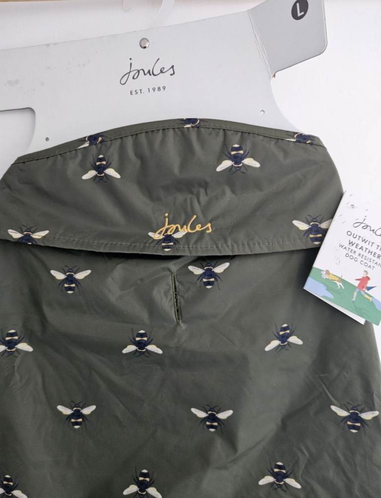 Joules Water Resistant Dog Coat. Size L