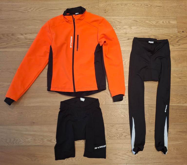 B'Twin Winter Cycling Jacket and Trousers Set – Very Good Condition