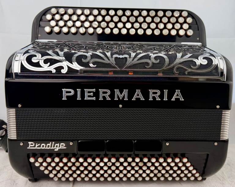 Piermaria Prodige - 4 Row - 70 Button - 53 Notes / 120 Bass - 3 Voice LMM Single Cassotto Accordion