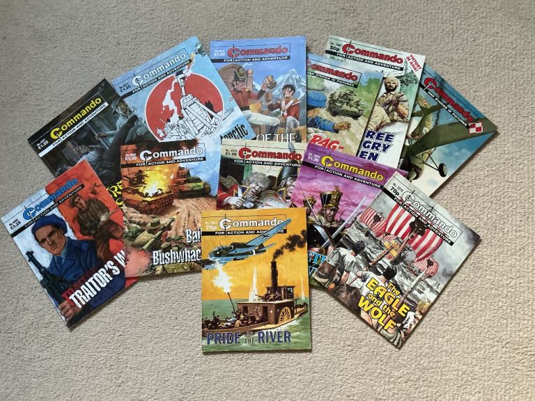 Commando Comic Books Job Lot –  100 titles.  Good Condition