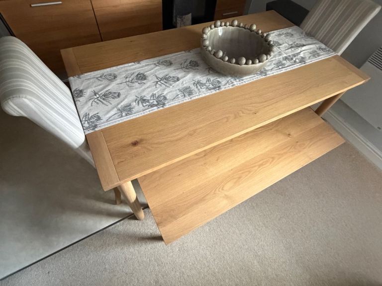 M&S dining table and benches 