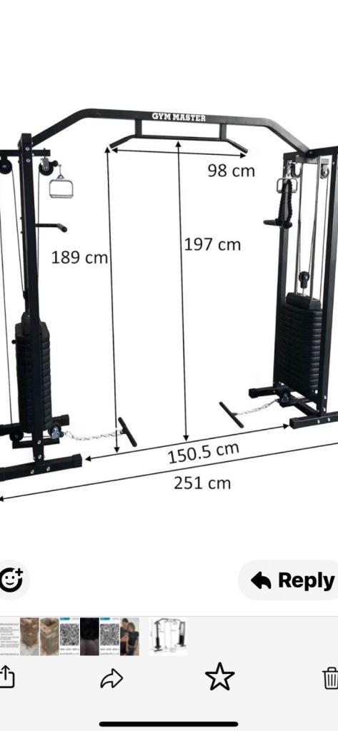 image for Gym Master 180kg cross over Machine
