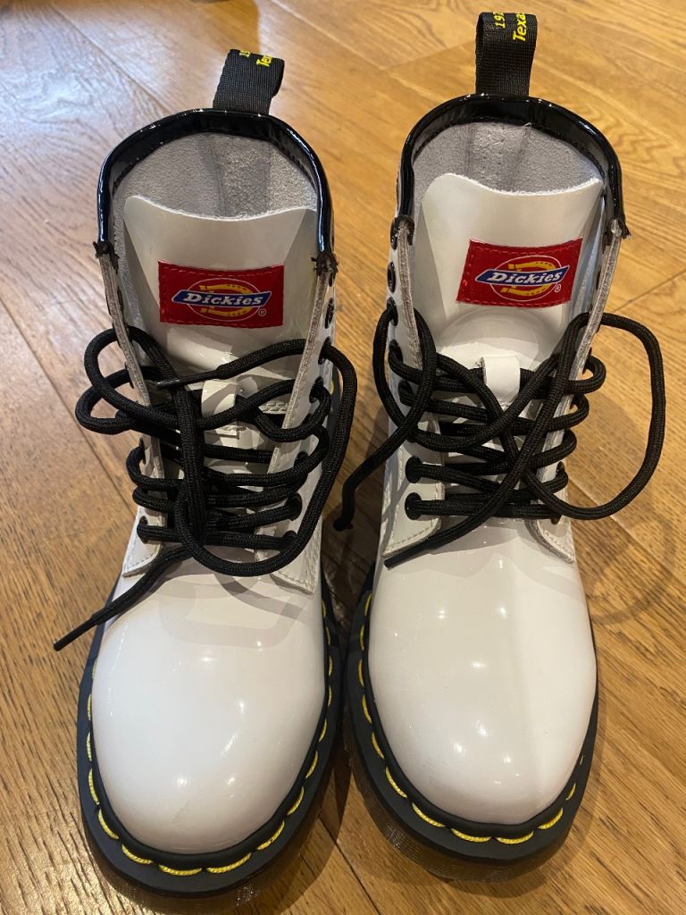 Dickies white boots new