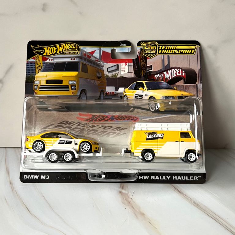 Hot Wheels Premium Car Team Transport BMW M3 HW Rally Hauler