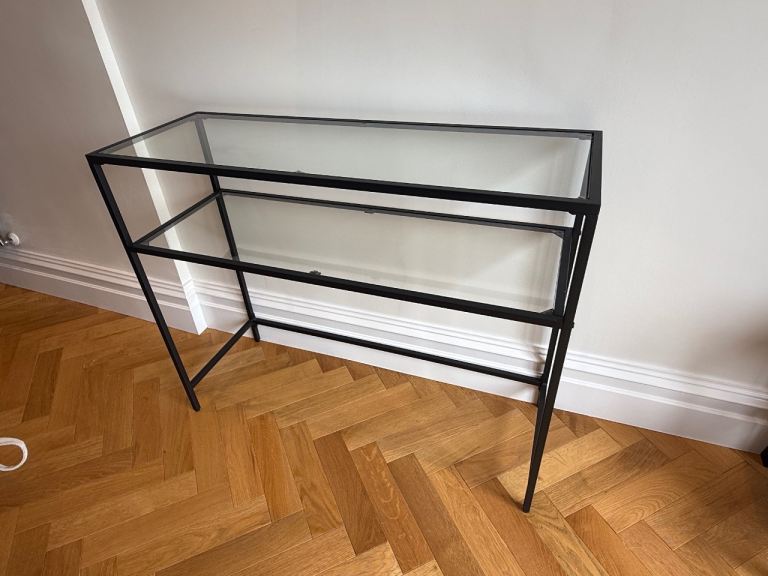 Black console table - good condition 