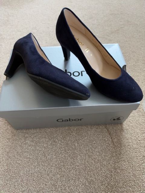 Gabor Navy Suede Court Shoes - As Good As New