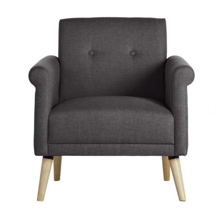 Brand New Argos Habitat Home Evie Armchair in a Box Charcoal, Fabric Chair Dark Grey