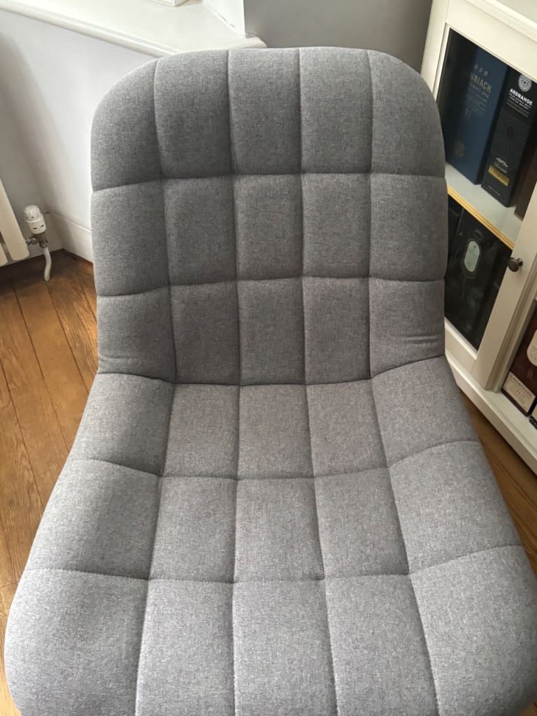 Grey Fabric Office Chair Seat Pad – Good Condition