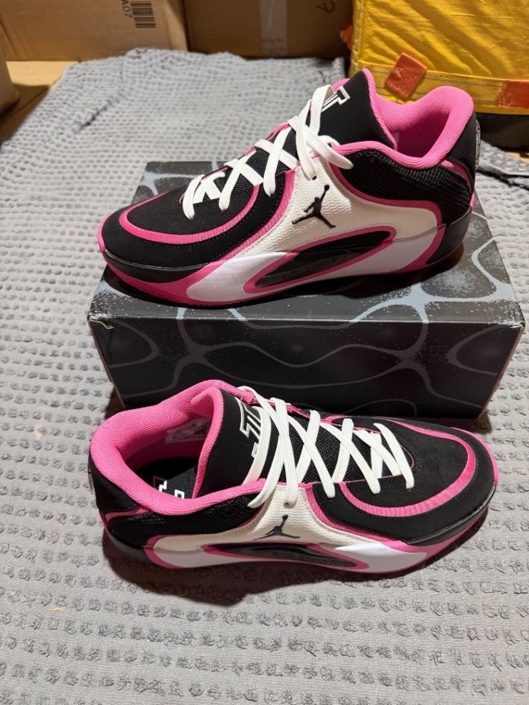 Jordan Tatum 4 Trainers - Black, Pink & White, New with Box