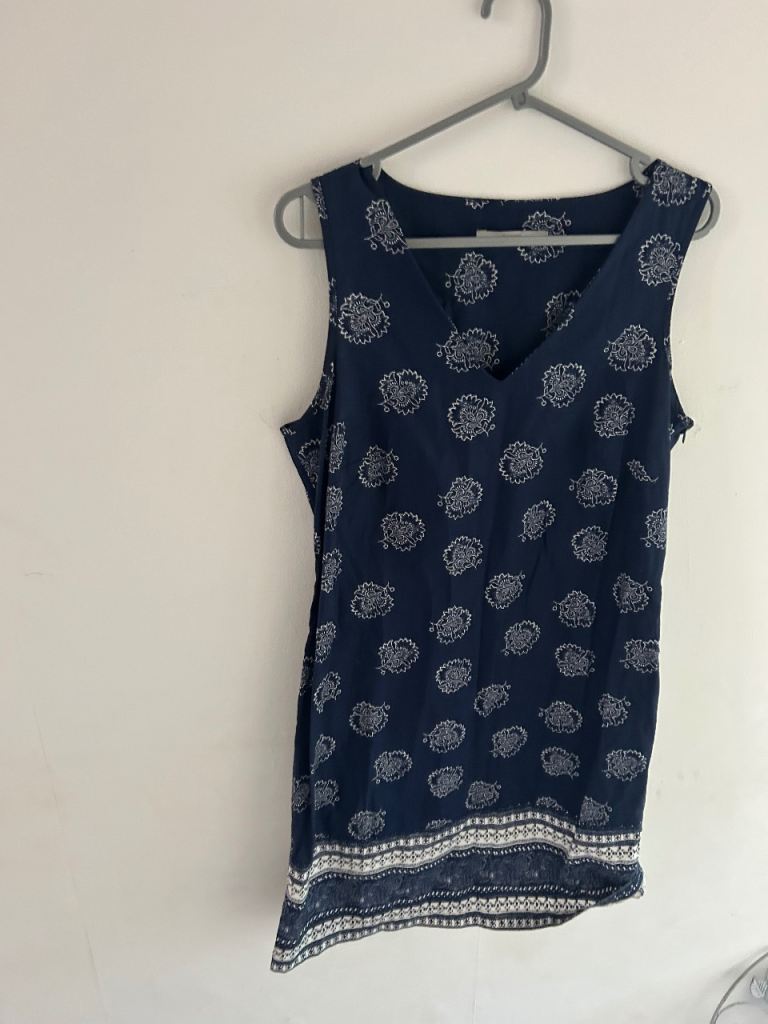 George Navy Blue Sleeveless Dress Size 12 – Good Condition