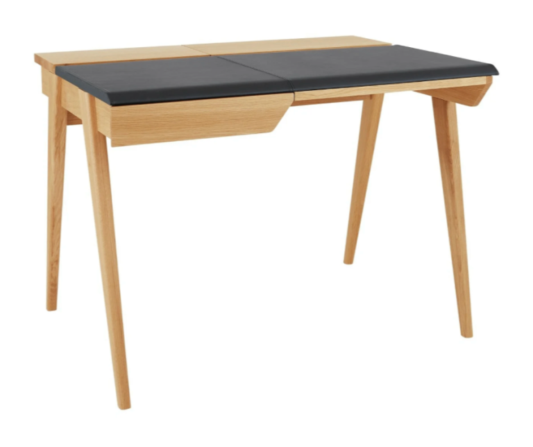 Share Habitat Beckett deep desk with cable organising system H76, W103, D74cm