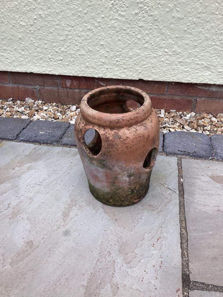 Terracotta Strawberry Planter Pot – Used Condition