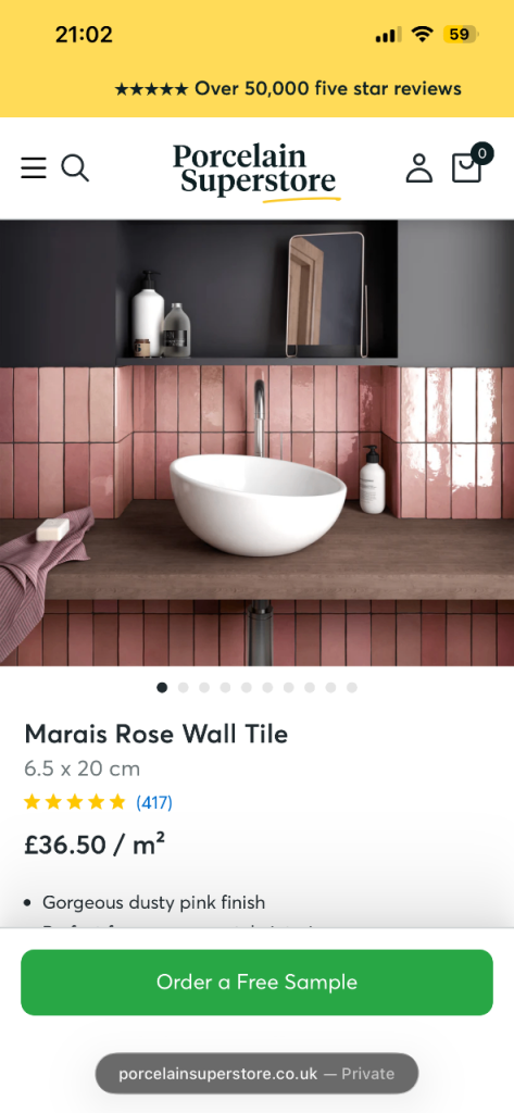 Rose wall tiles 