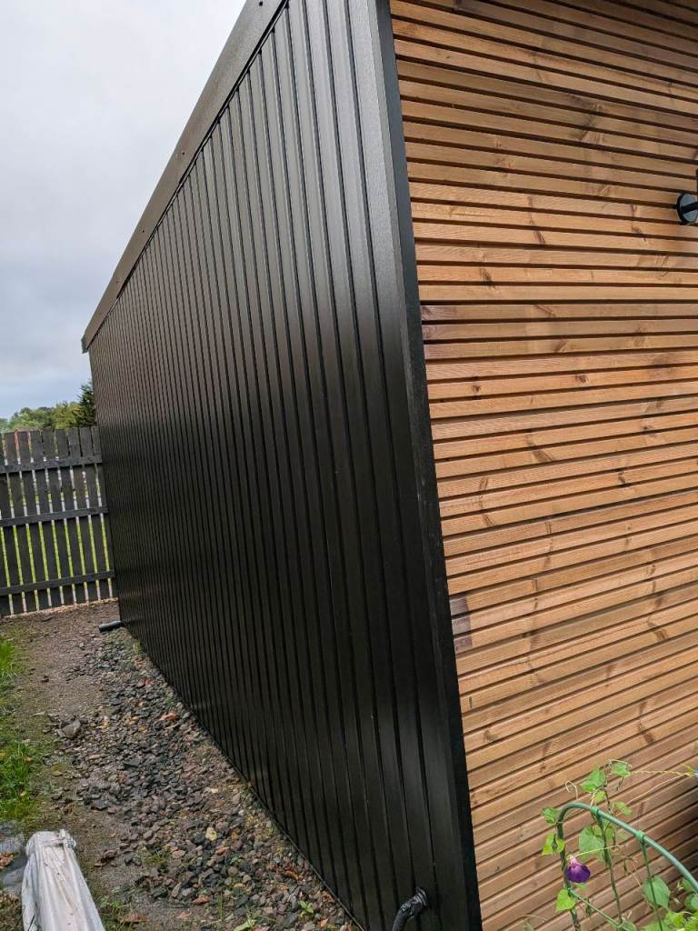 5x High-quality BLACK ASH uPVC Shiplap Cladding boards
