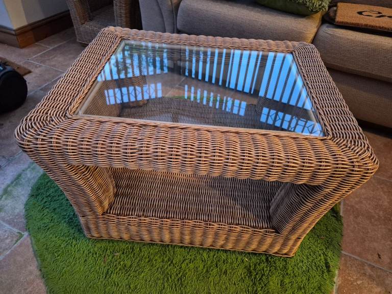 CONSERVATORY TABLES - RATTAN (X2)