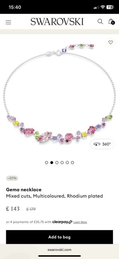 Swarovski Gema Necklace