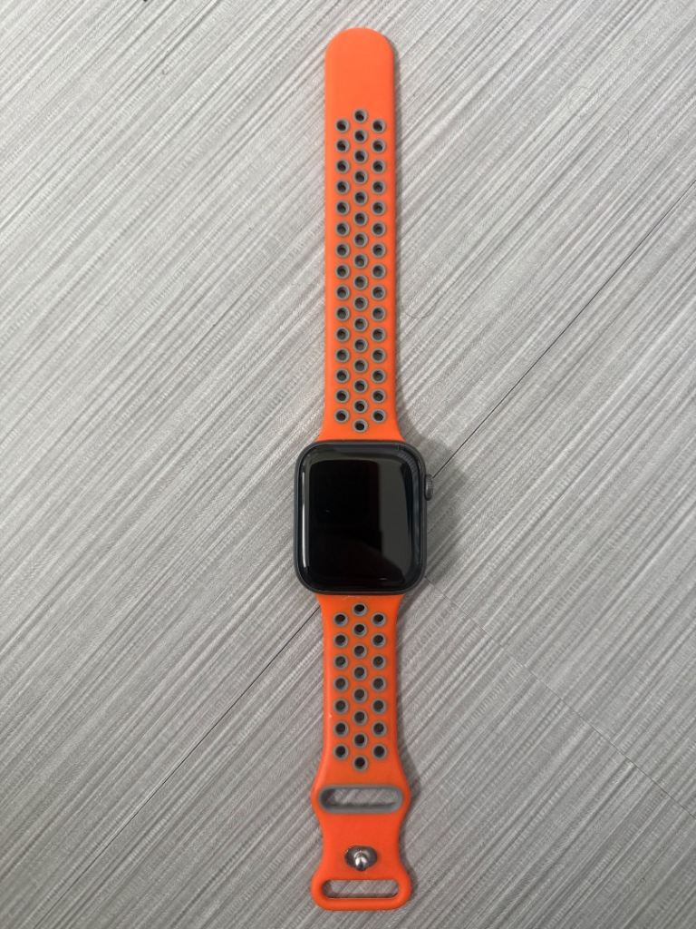 Apple Watch Series 4 with Orange Sports Strap