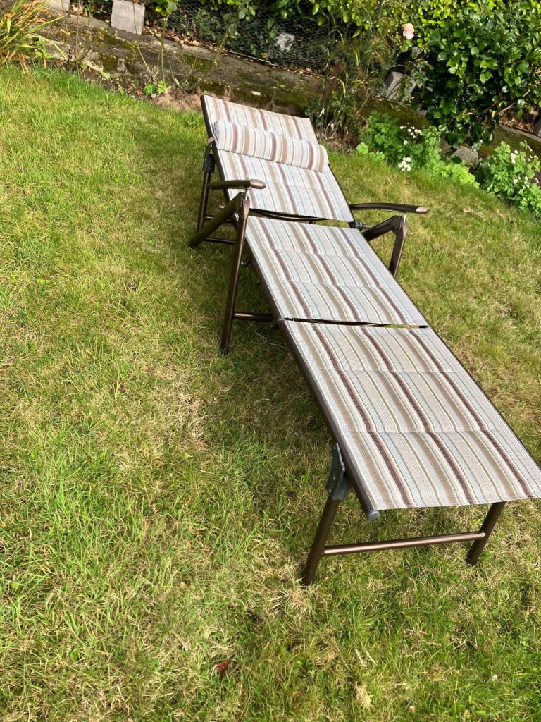 Sun Lounger and padded cushion