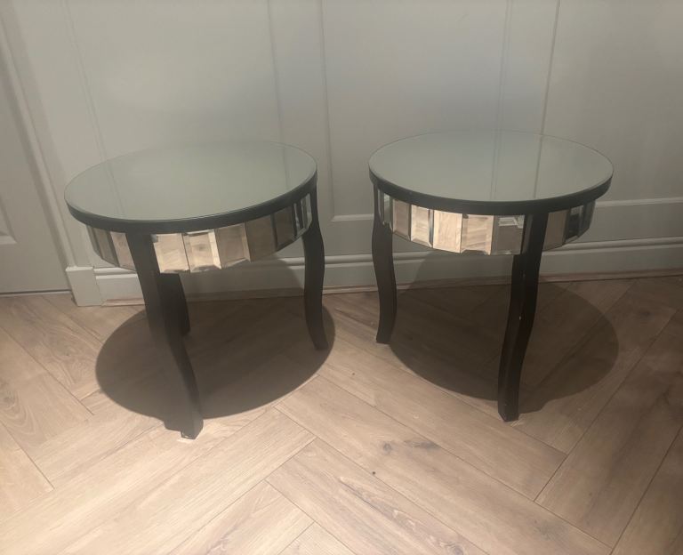 Mirrored side tables