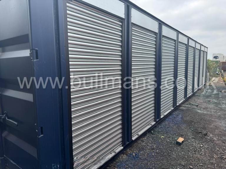 40ft Shipping Container with 8 Roller Shutters compartments - Self Storage Container