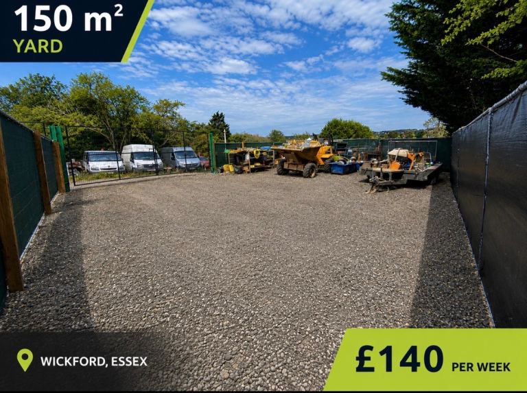 150m² Secure Storage / Work Yard To Let - Wickford, Essex - £140 Per Week