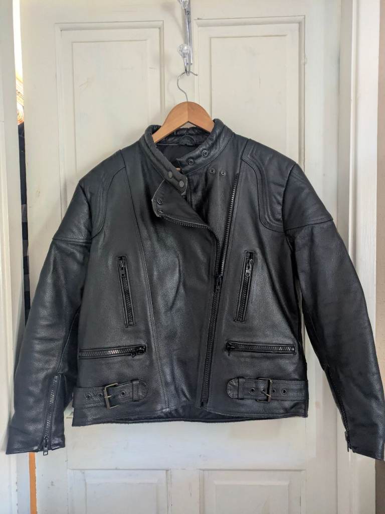 Leather motorbike jacket 