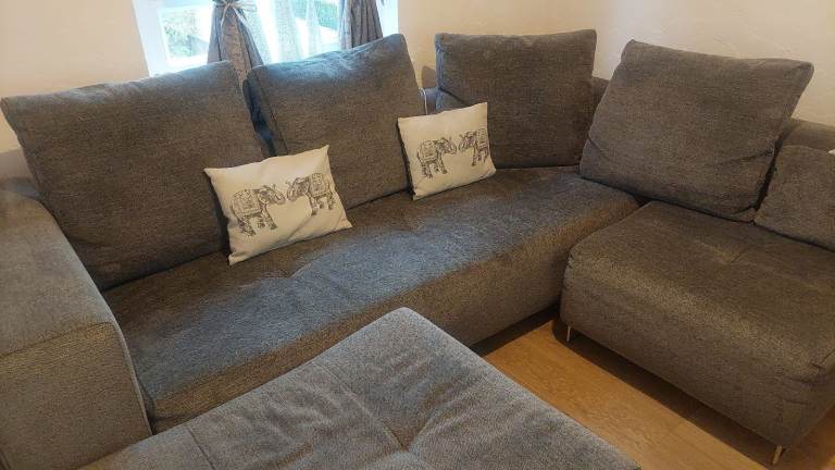 image for Dfs corner couch and pouffe