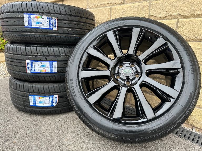 Range Rover Sport / Discovery 21 inch Powdered Black Alloy Wheels - style 1001 & NEW tyres!