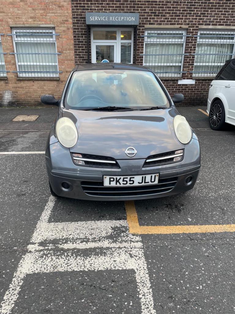Nissan Micra, grey hatchback, 2005