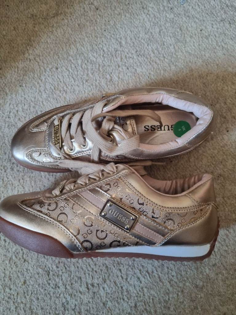Guess Gold Trainers - Women's, Good Condition