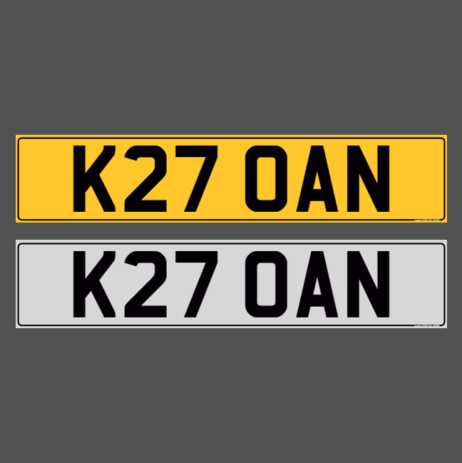 K27 OAN - JOAN Registration Number Plate