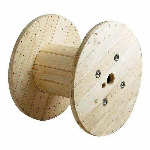 Sturdy solid pine cable reel spools 