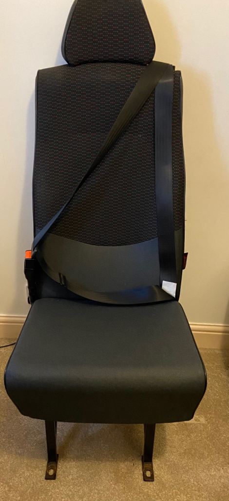 Single van/ motor home/mini bus seats with integrated seat belt