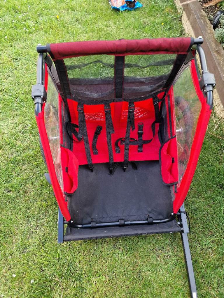 Raleigh - TRA030 - Entrepid 2 Seater Children's Trailer for Bicycles in Red