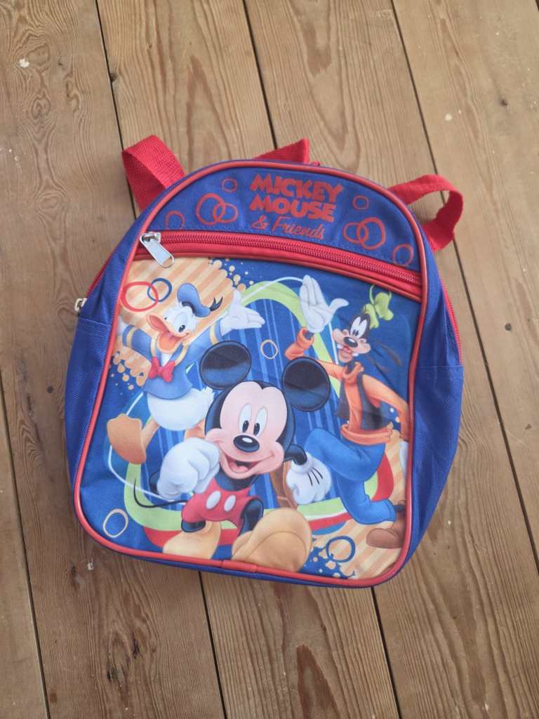 Disney Mickey Mouse & Friends Toddler Backpack Nursery Bag Blue & Red