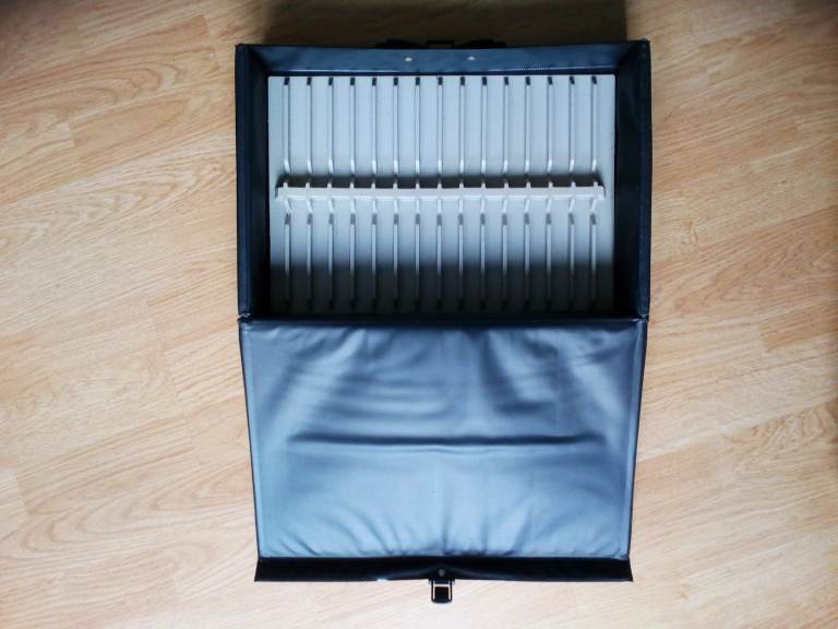 Black cassette storage case 