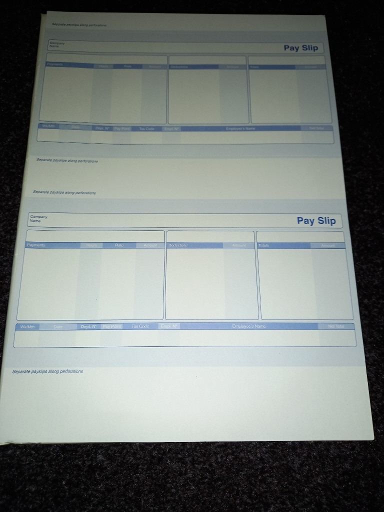 Payslip paper