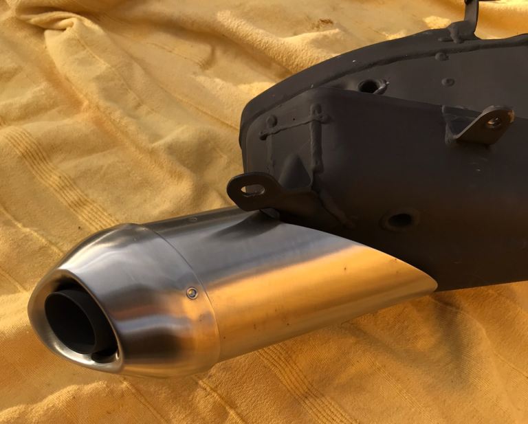 TRIUMPH STREET TRIPLE 765 EXHAUST WITH HEAT SHIELD EXCELLENT CONDITION 