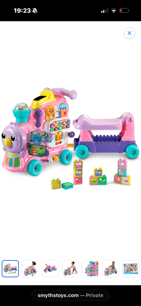 Pink vtech alphabet train 