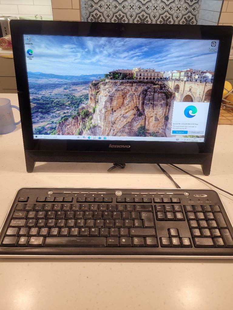 Lenovo All in One Desktop computer. 225GB SSD hard drive
