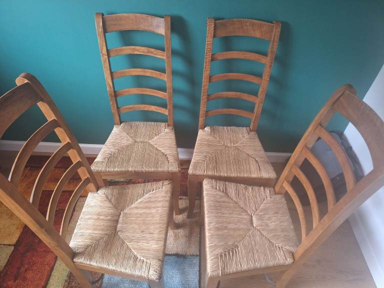 Mango wood dining chairs. 