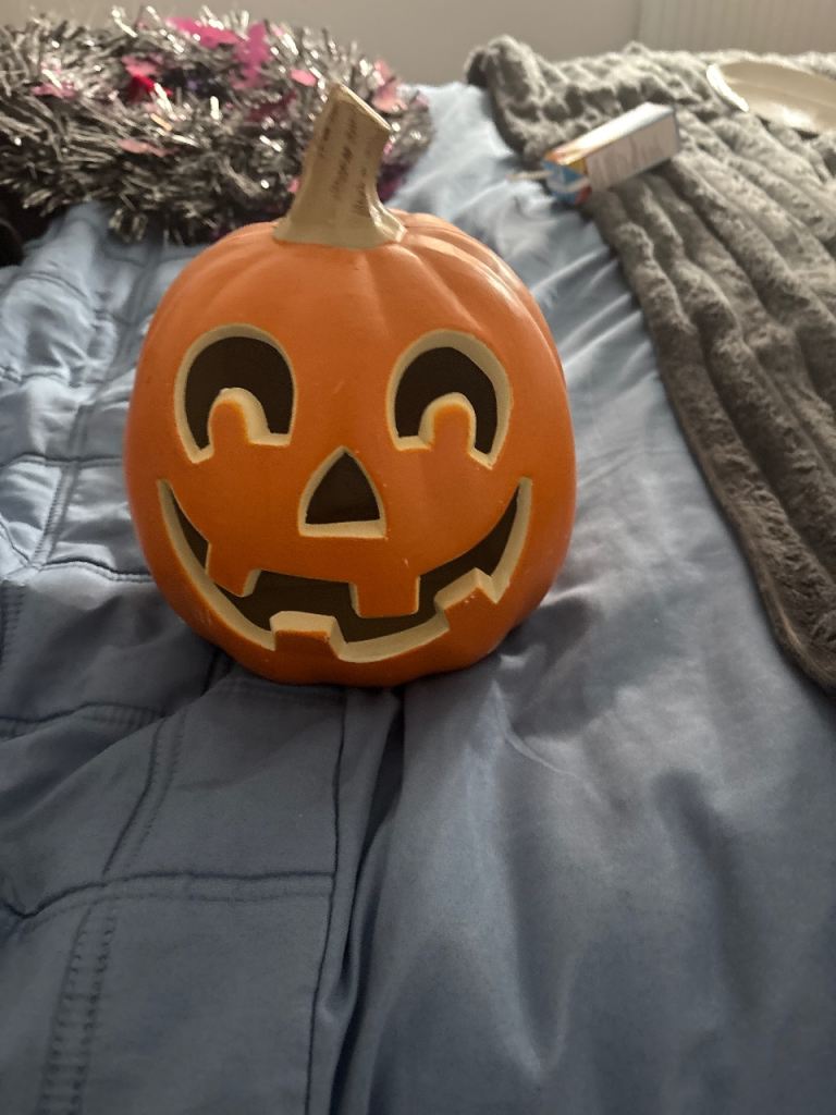 Halloween Pumpkin Decoration - Orange, Good Condition