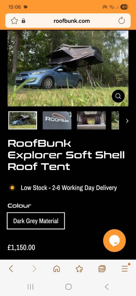 Roof tent by roofbunk 