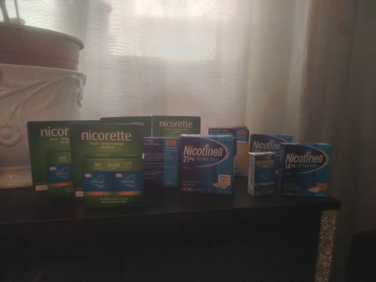 Nicotine patches and lozenges 