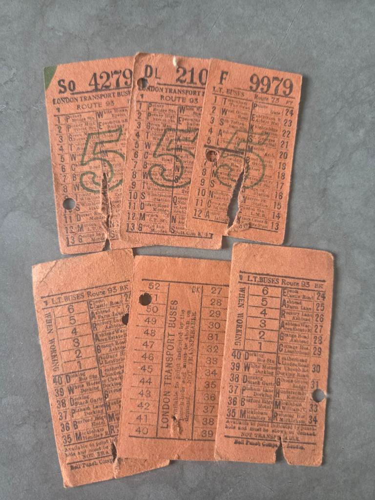 London Transport Bus tickets