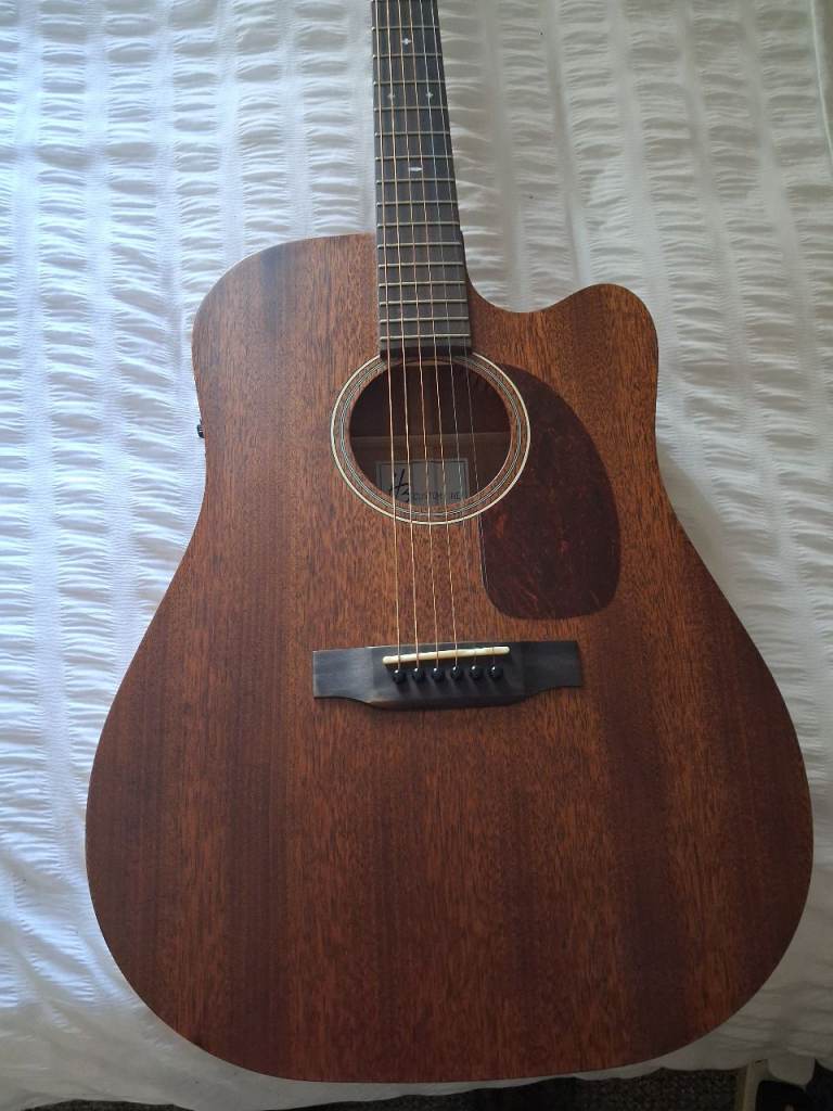 All solid wood guitar.